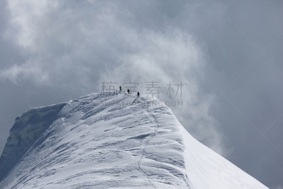 霞慕尼,山,地形,勃朗丛山,岩层,米迪正午峰,勃朗峰,水,天空,水平画幅