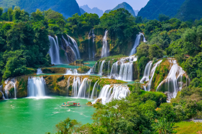 瀑布,水,美,水平画幅,湿,热带雨林,旅行者,夏天,户外,干净