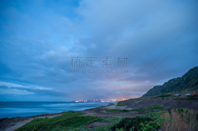 美国,水平画幅,云,无人,太平洋岛屿,黄昏,户外,海洋,波浪,海景