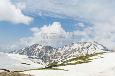 日本阿尔卑斯山脉,雪,山,立黑山部阿尔卑斯山脉路线,室堂,富山,黑部市,长野县,雪山,天空