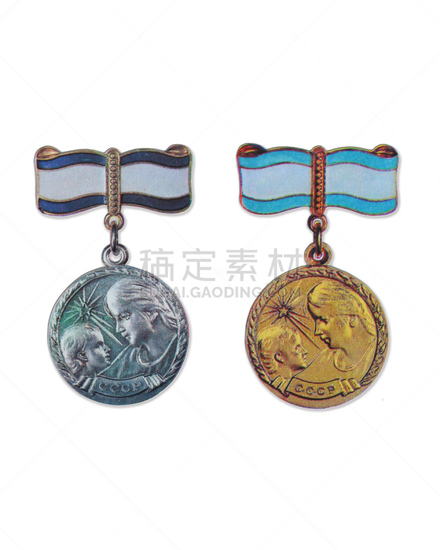 俄罗斯,母亲,奖牌,垂直画幅,单身母亲,勇气,背景分离,奖丝带,奖,单亲家庭