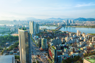 首尔,都市风景,江南区,韩国,朝鲜半岛,汉江,城市天际线,旅游目的地,水平画幅,无人