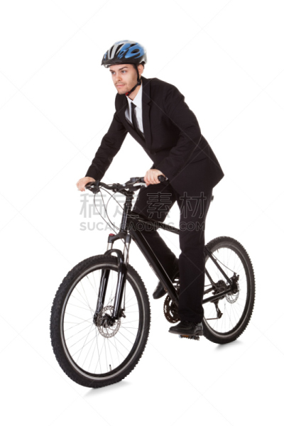 男商人,骑自行车,活力,运动,背景分离,仅男人,仅一个男人,自行车,通勤者,办公室