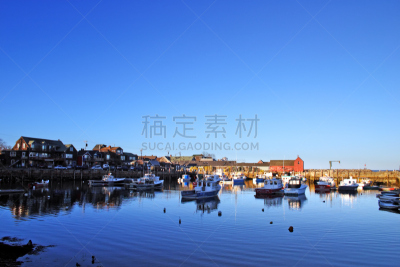 马萨诸塞,洛克港,水,天空,新的,水平画幅,笼子,沙子,雪,海港