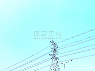 电力线,塔,天空,蓝色,注意高压标志,科技,技术,泰国,钢铁