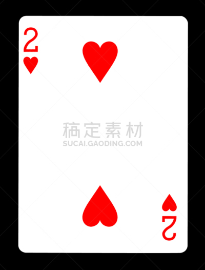 红桃2,黑色背景,分离着色,纸牌,进行中,垂直画幅,新的,无人,套装,背景分离