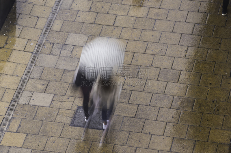 人,雨,在下面,伴侣,王子大街（爱丁堡的一条主干道）,爱丁堡,雨季,苏格兰,伞,水平画幅