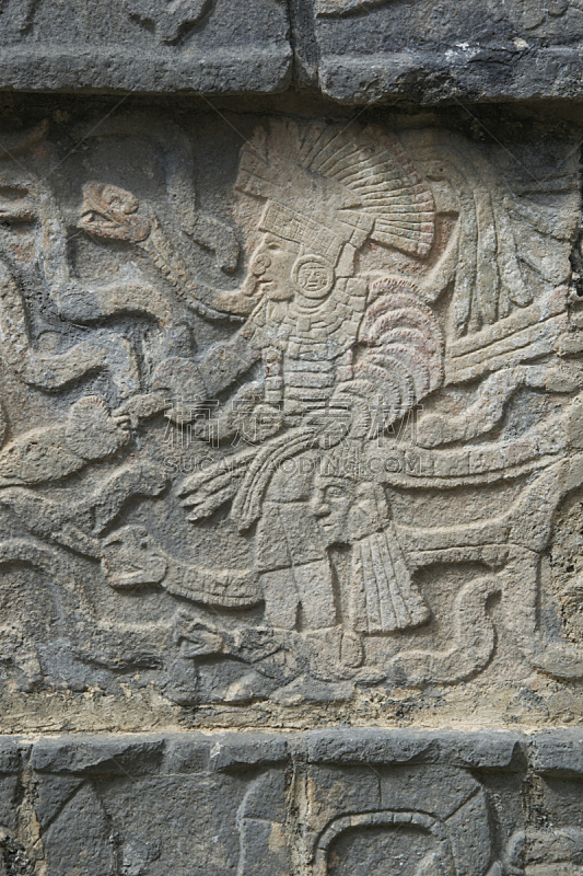 Mayan warrior bas-relief, Chichén Itzá, Mexico