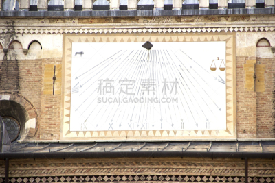 帕多瓦,日晷,埃尔贝广场,威尼托大区,水平画幅,墙,智慧,无人,古老的,古典式