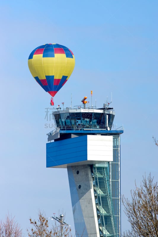 塔,空对空射击,航空管制中心,轻轻浮起,垂直画幅,巨大的,气球,户外,航空业,自由