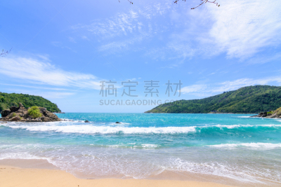 波浪,水,海滩,自然美,热带气候,云,泰国,夏天,户外