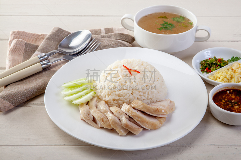 桌子,海南鸡饭,蔬菜,新加坡,清新,食品,米,泰国,蒸菜,煮食