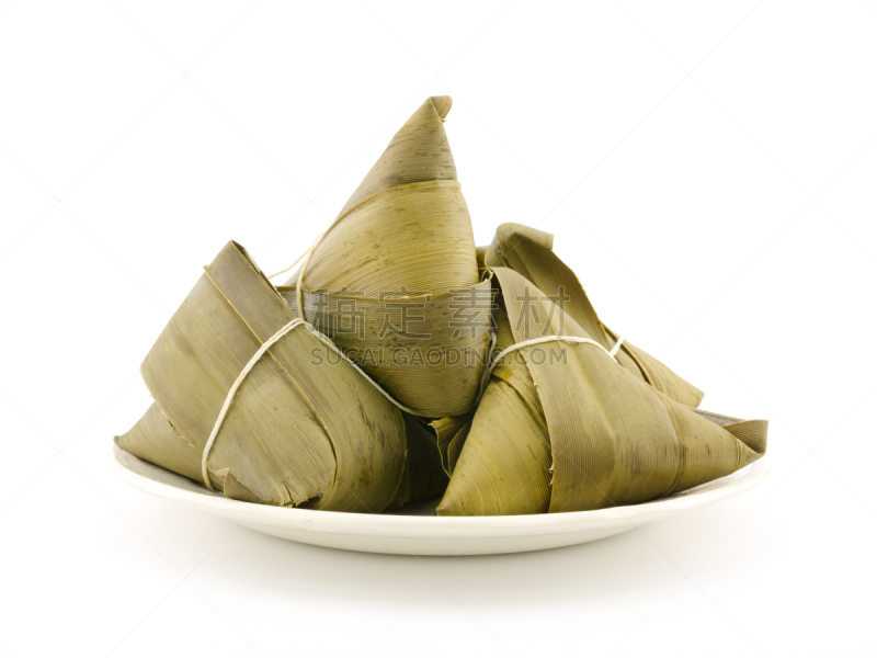 饺子,盘子,粽子,米,分离着色,传统,白色背景,包装纸,褐色,米饺子