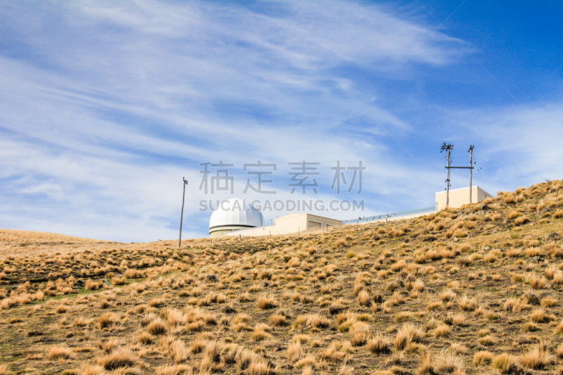 天文台,新西兰,山,帝卡波湖,安全护栏,john the baptist,旅游目的地,水平画幅,圆顶建筑,建筑