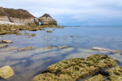 海岸线,海湾,水,美,地名,水平画幅,无人,英格兰,夏天,海岸地形