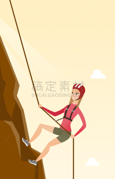山,绳子,女人,白色人种,旅途,山脊,运动,极限运动,职业运动员,户外