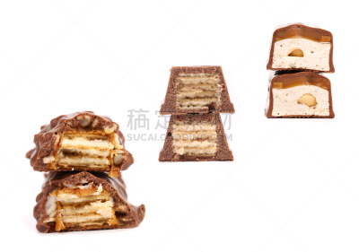 巧克力,抽象拼贴画,褐色,水平画幅,无人,填塞料,牛轧糖,特写,叠