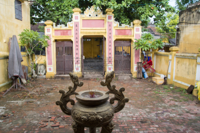 熏香,寺庙,古老的,庭院,chinese temple dog,斯洛伐克,会安,砖墙,雕塑,越南