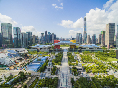 深圳,摩天大楼,航拍视角,未来,广东省,新的,市区路,都市风景,多车道公路,现代