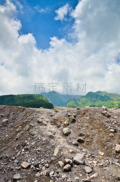 墨拉皮火山,岛,火山,爪哇,火山碎屑流,日惹特区,垂直画幅,无人,户外,图像