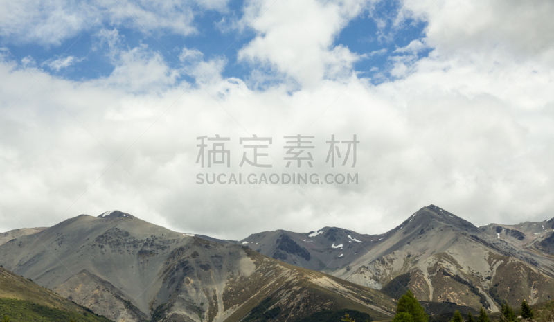 南阿尔卑斯山脉,新西兰,风景,阿尔卑斯铁路线,水平画幅,地形,岩石,贫瘠的,无人,全景