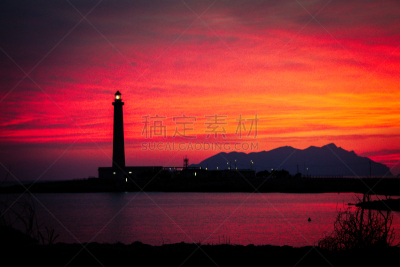 法维尼亚纳,西西里,意大利,特拉帕尼省,水,天空,水平画幅,夜晚,无人,户外