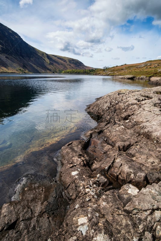 地形,非凡的,瓦斯特湖,英格兰湖区,自然,垂直画幅,天空,美,山,岩石