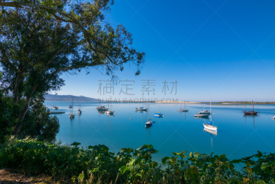 美国,马萨诸塞,莫罗古堡,海洋保护区,莫洛湾州立公园,加利福尼亚,水,水平画幅,导游,户外
