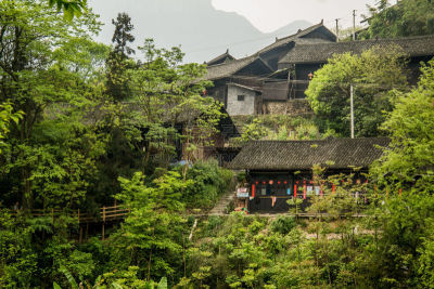 乡村,湖南省,水平画幅,户外,戏剧性的天空,掸邦,雨,山,瑶族,河流