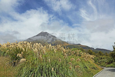 塔拉纳基山,半岛,火山口,熔岩,火山地形,天空,美,水平画幅,云,山