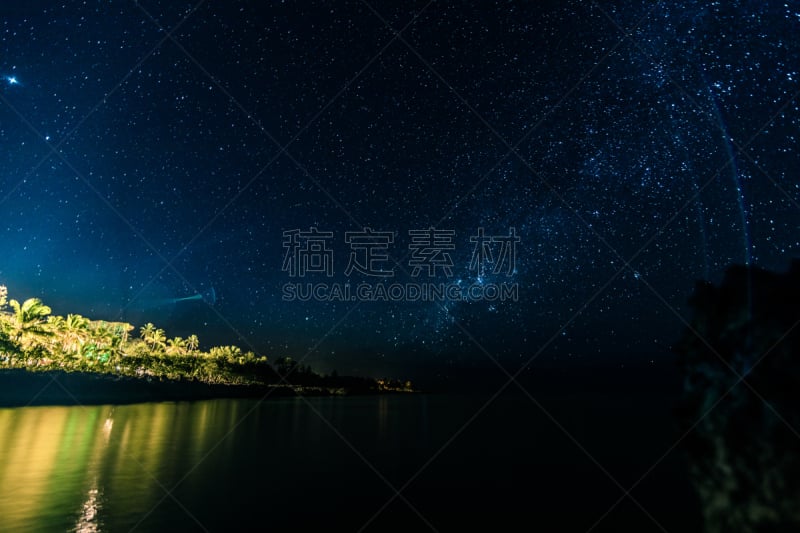 星星,夜晚,长时间曝光,天空,美,星系,水平画幅,枝繁叶茂,无人,科学