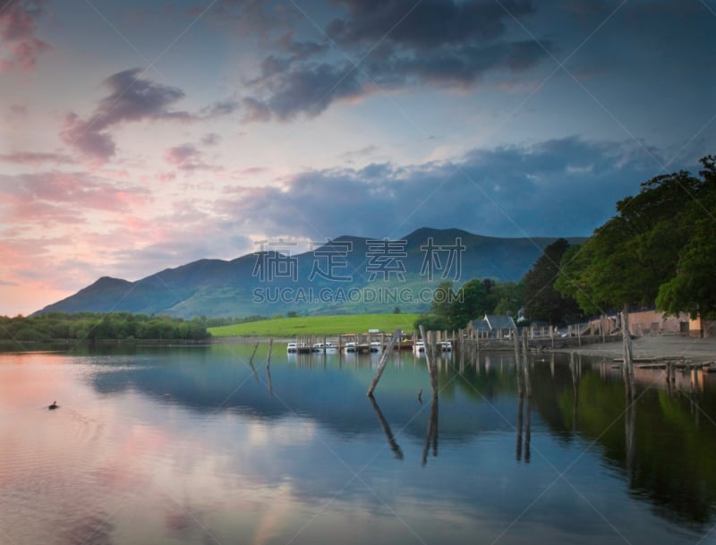 英格兰湖区,天空,水平画幅,山,夜晚,无人,波路达利,英格兰,夏天,户外