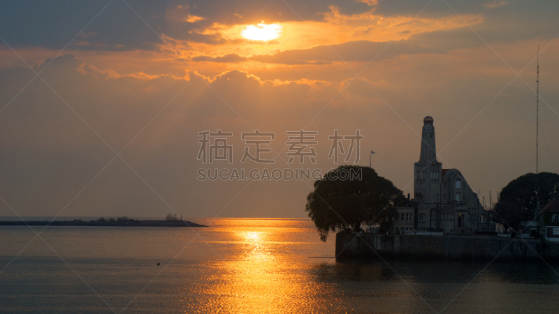 布宜诺斯艾利斯,阿根廷,河流,看风景,自然,云景,风景,橙色,云,图像