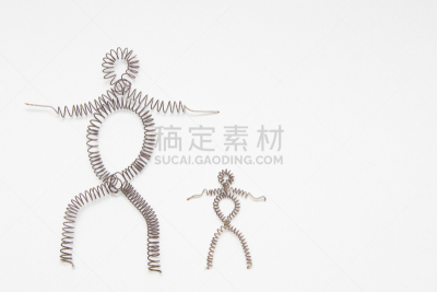 金属丝,小雕像,男人,钢缆,电缆,水平画幅,组物体,卡通,线绳,白色