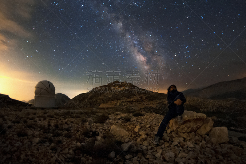 银河系,参观者,天空,水平画幅,山,沙子,郊区,夜晚,科学,galileo galilei