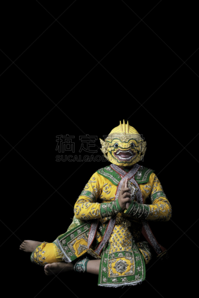 佛诞面具,垂直画幅,2015年,面具,舞蹈,泰国,表演艺术活动,摄影