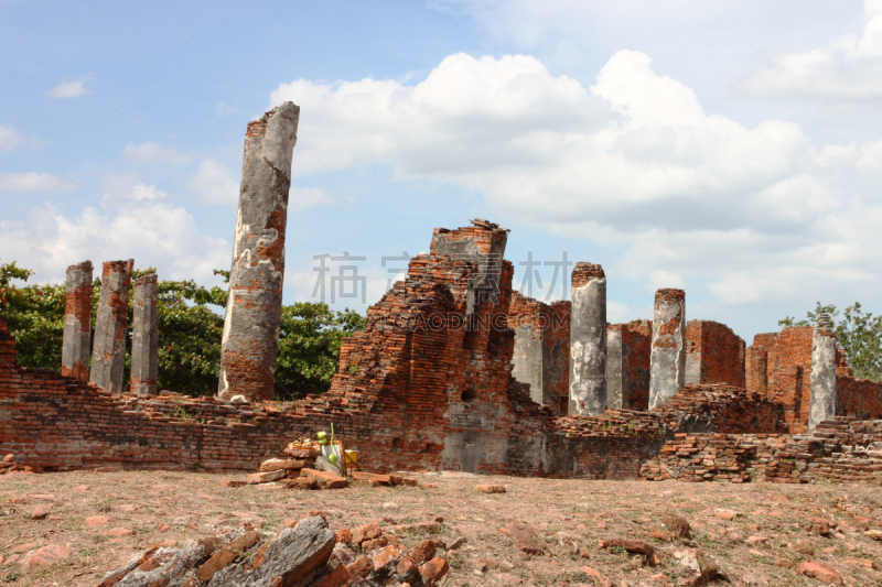 大城,帕西桑波特寺院,地名,水平画幅,建筑,无人,僧院,泰国,佛塔,佛教