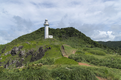 石垣岛,灯塔楼,山路木标,八重山群岛,冲绳县,天空,美,水平画幅,枝繁叶茂,云