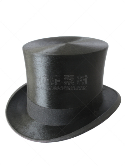 大礼帽,白色背景,图像,黑色,清新,分离着色,礼帽,无人,帽子,闪亮的