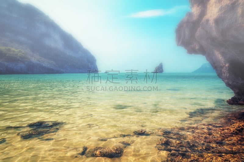 泰国,安通群岛国家海洋公园,泻湖,丁字裤,海景,洞穴,太平洋,雨林,海岸线,苏梅岛