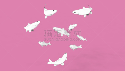 绘画插图,鲤鱼,高雅,组物体,概念,粉色背景,艺术品,水,美,留白