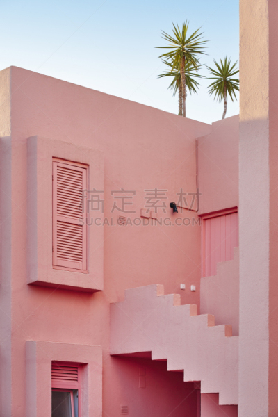 几何形状,建筑,红色,加尔培,墙,洛杉矶县,现代,几何学,建筑特色,埃舍尔