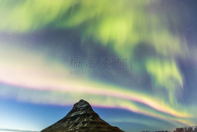 北极光,冰岛国,基尔丘山,斯奈山半岛,极光,卡斯基德山脉,两极气候,火山地形,北极