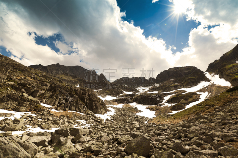 山,地形,波多贺 地区,塔特里山脉,天空,水平画幅,无人,夏天,户外,湖