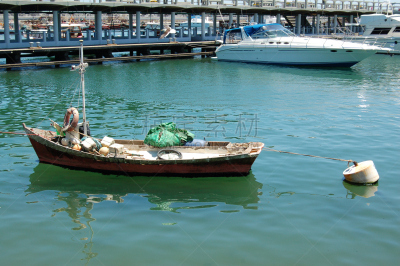 休闲活动,水平画幅,punta del este,海港,古老的,户外,渔船,凌乱,反差,彩色图片