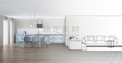 现代,三维图形,房屋,室内,草图,做计划,抽油烟机,窗帘,舒服,地板