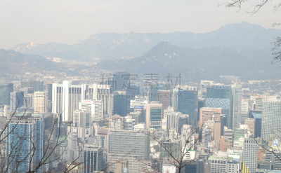 都市风景,首尔,高大的,天空,夜晚,忙碌,城市扩张,旅行者,光,现代