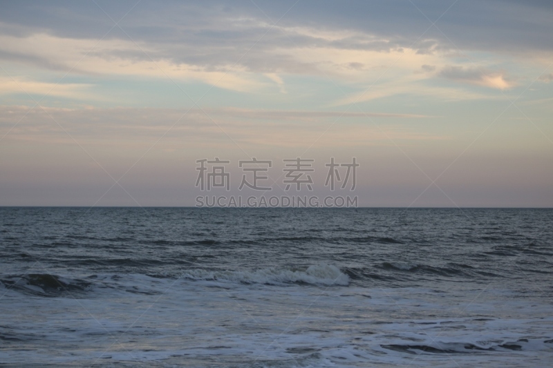 海滩,希尔顿赫德,落日海滩,南卡罗来那,天空,美国,水平画幅,无人,大西洋,太平洋岛屿