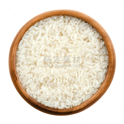 白色,碗,木制,寿司米,在上面,高视角,食品杂货,素食,无人,干花