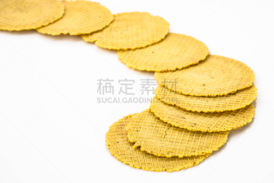 华夫饼,清新,白色背景,分离着色,薯片,全麦,华夫饼干,饼干,水平画幅,无人